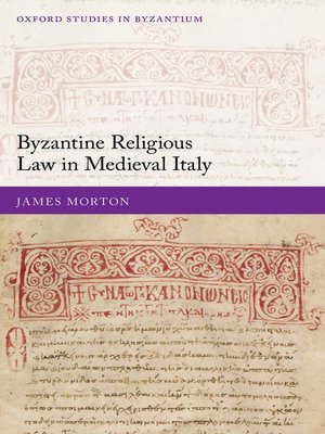 cover image of Byzantine Religious Law in Medieval Italy